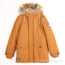 야외 겨울 따뜻한 파카 소년 재킷